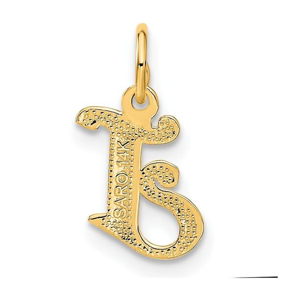 14k Yellow Gold, Isabelle Collection, Mini Letter J Initial Charm - Picture 3 of 5
